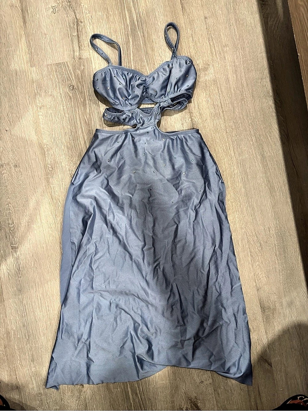Girls Blue Cutout lyrical dance Dress